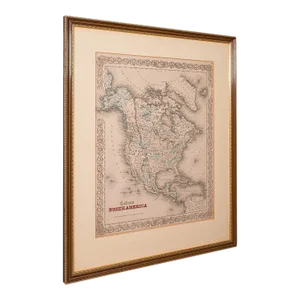 1860's Antique North America Map