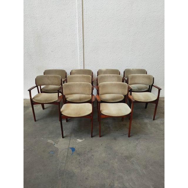 Mid-Century Chairs from Erik Buck, 1970, Set of 10 For Sale - Image 14 of 15