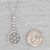Modern 0.54ctw Diamond Eternity Circle Pendant Necklace 14k Gold 18.5" Cable Chain For Sale - Image 3 of 6