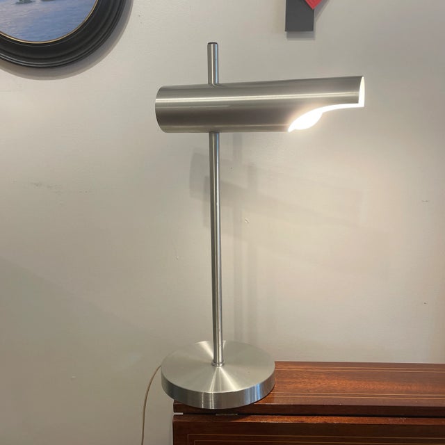 RAAK Original Mid-Century Modern Stainless Steel Raak Table Lamp For Sale - Image 4 of 9