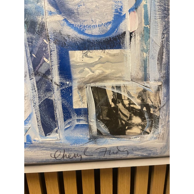 Contemporary Nantucket 1— Large-Scale Mixed Media Coastal Abstract by Cheryl Fudge, 2025 For Sale - Image 3 of 11