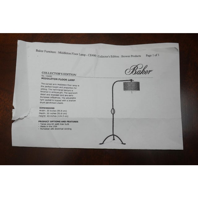 1980s Baker Wrought Iron Industrial Middletown Floor Lamp For Sale - Image 11 of 11