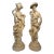 Pair of Asian Chinoiserie Cream Tabletop Figurines For Sale