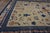 Delightful Ivory and Blue Color With Unique Chinoiserie Design Antique Chinese Ningxia Rug For Sale - Image 9 of 12