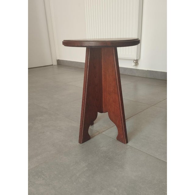 Antique stool brutalist stool - folk art a stool with a highly original foot. its foot is inspired by the legs of the...