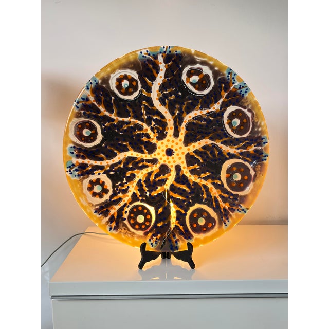 Large Sculptural Bowl in Handmade Fused Glass, 1980s For Sale - Image 10 of 17