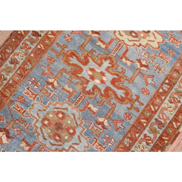 an early 20th Century Blue Color Persian Malayer short runner Details rug no. r5474 size 3' 4" x 6' 10" (102 x 208 cm)