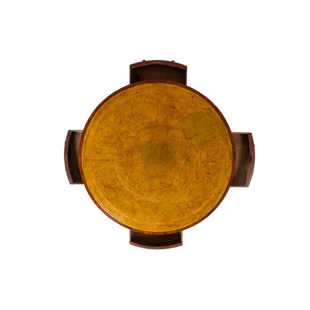 Large 19th Century Regency English Mahogany Drum Table For Sale - Image 6 of 8