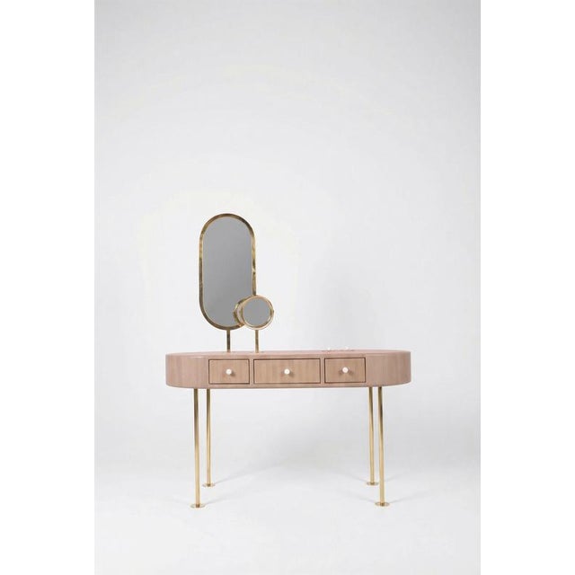 Poetry Dressing Table in European Oak and Italian Leather by Auste Ost For Sale - Image 9 of 15