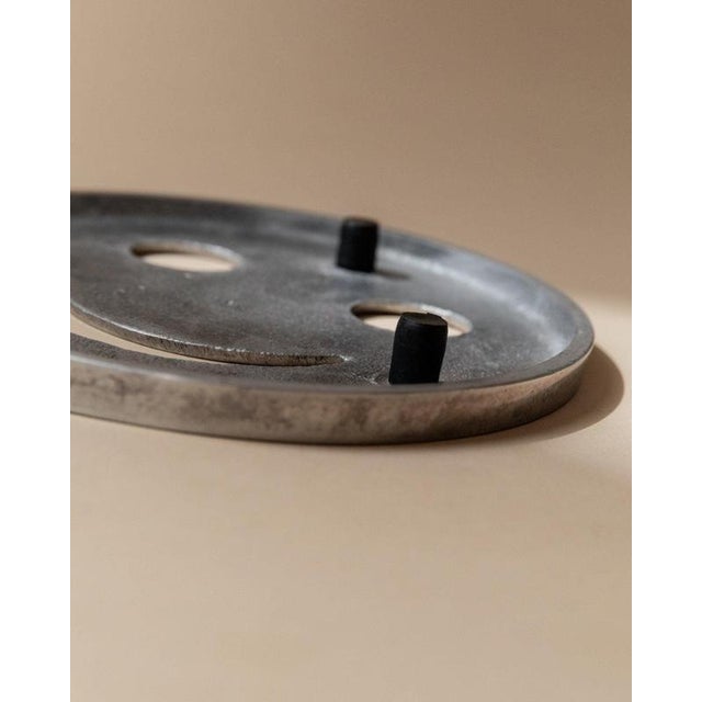 Vintage Metal Smiley-Face Shape Coaster, Italy, 1980s For Sale - Image 10 of 11