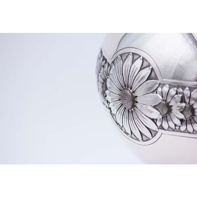 Silver Moringue with Relief Floral Motifs For Sale - Image 3 of 5