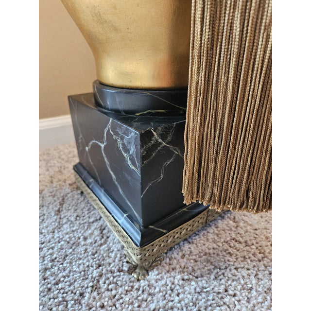 Gold Raymond Waites Tyndale Ginger Jar Table Lamps, Frederick Cooper Shade For Sale - Image 8 of 12