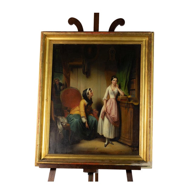 Paul-Émile Destouches, The Scolded Girl, 19th Century, Oil on Canvas, Framed For Sale - Image 5 of 9