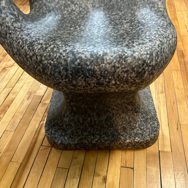 1970s 1970's Rotonics Molding Inc Hand Chair Faux Granite Made of Plastic For Sale - Image 5 of 7