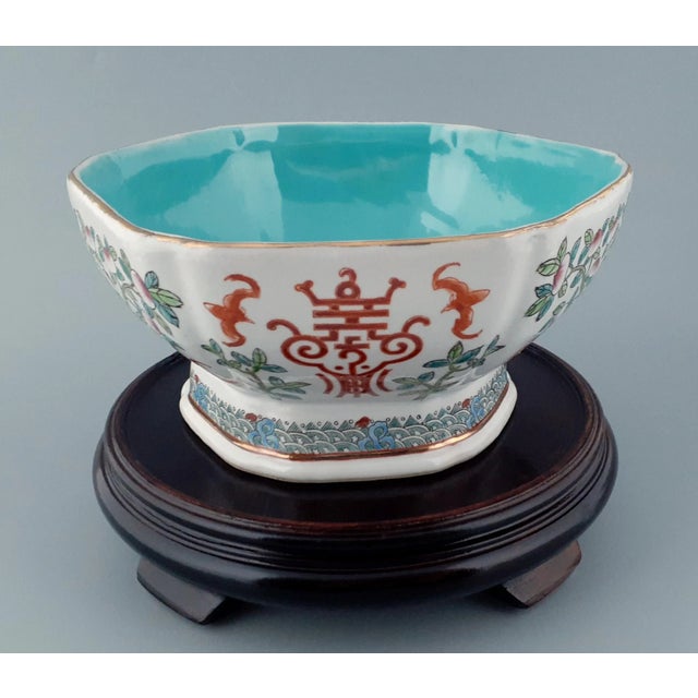 Early 20th Century Chinese Porcelain Shou Characters Bowl For Sale - Image 12 of 12