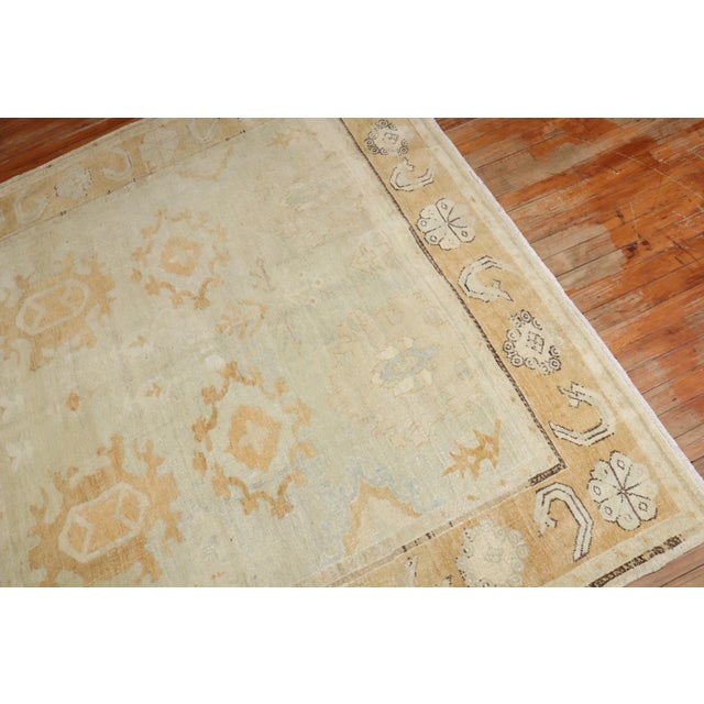 Vintage Zabihi Collection Turkish Oushak Square Rug For Sale - Image 4 of 8