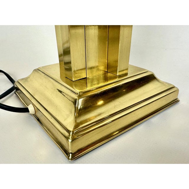 Art Deco Regency Style Table Lamp in Brass, 1970s For Sale - Image 14 of 15