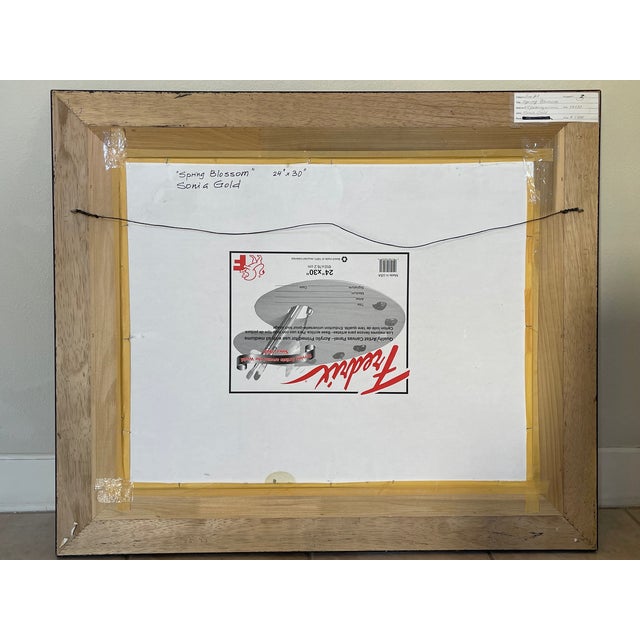 "Spring Blossom" Original Oil Framed Painting by Artist Sonia Gold For Sale - Image 11 of 15