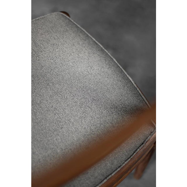 Mid-Century Modern Danish Teak & Grey Fabric Chairs, 1960s, Set of 4 For Sale - Image 14 of 18