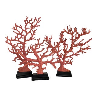 Currey & Company Red Coral Branches, Set of 3 For Sale