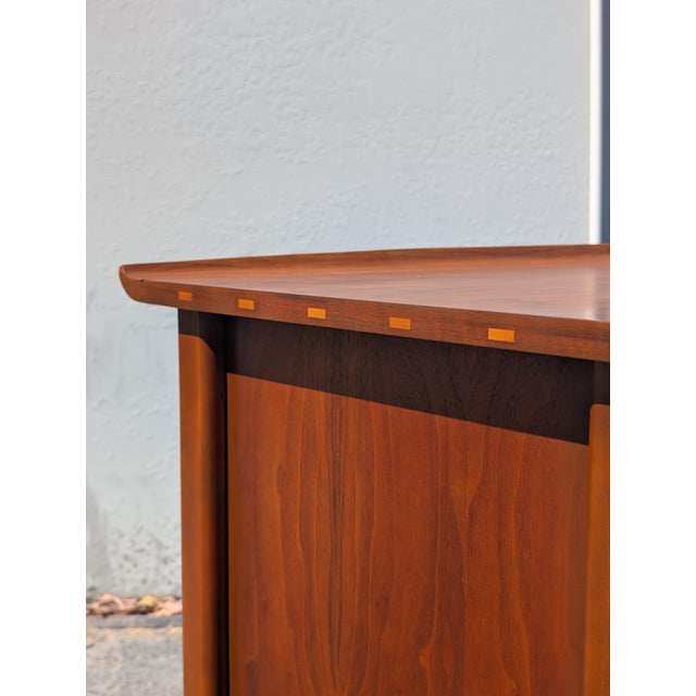 Mid Century Modern Walnut Writing Desk by Lane, C1960s For Sale - Image 12 of 12