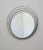 Magnificent space age design mirror. Italy, 1970s. Chrome-plated metal frame. The off-center glass is surrounded by three...