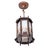 Amsterdam School Art Deco Hexagonal Hallway Lamp with Painted Glass, 1920 For Sale - Image 4 of 14