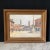 Exceptional watercolor painting (by Rene Engel, born 1876) depicting a weekly market in a charming French Town with a...