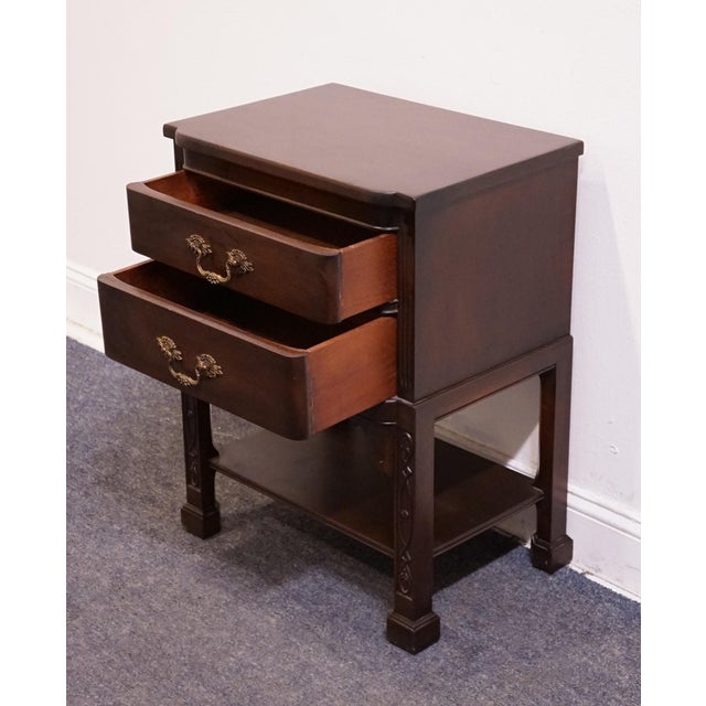 Wood Ritter / Georgetown Galleries Solid Mahogany Traditional Style 21" Two Drawer Nightstand For Sale - Image 7 of 14