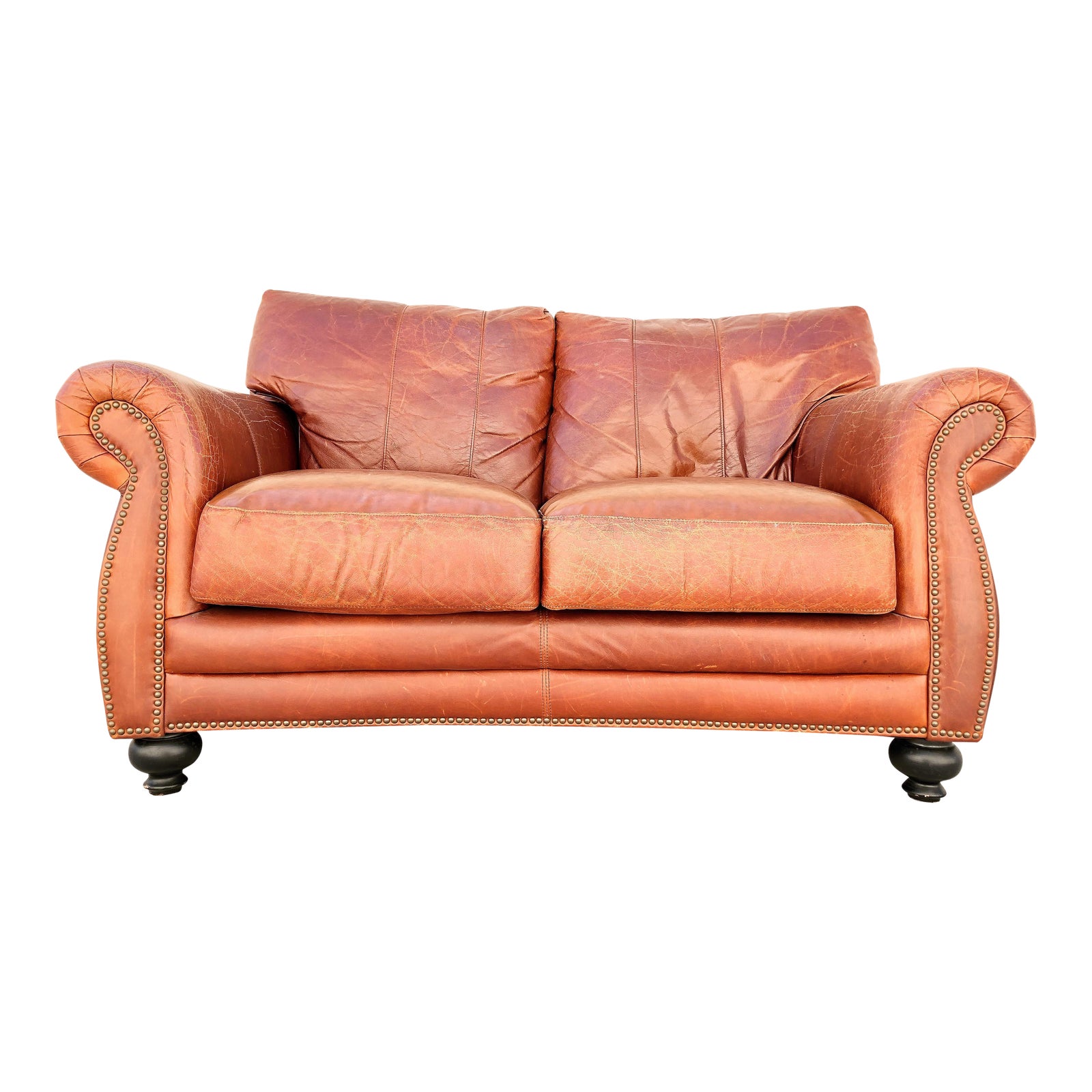 Vintage Rapallo Italian Leather Sofa Chairish