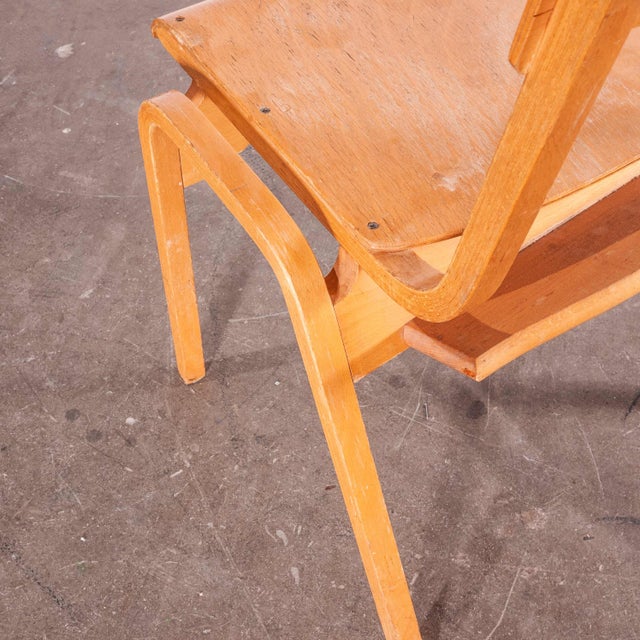 Stacking Dining Chairs by Stafford for Tecta, 1950s, Set of 4 For Sale - Image 10 of 11