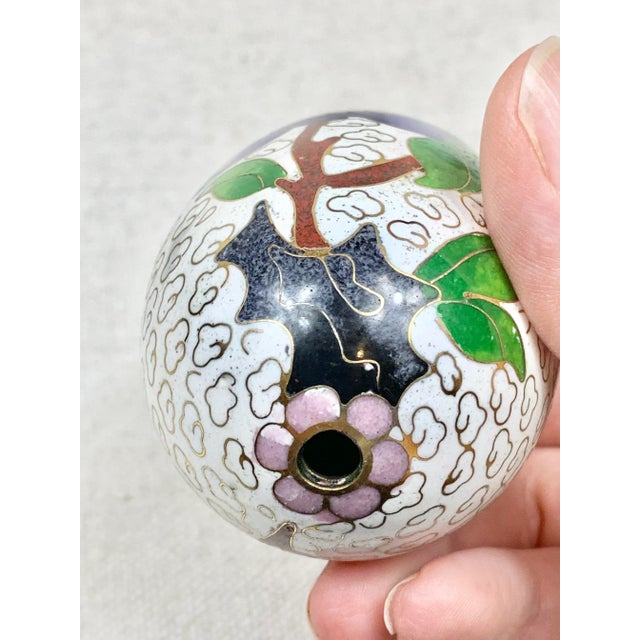 Vintage Cloisonné Egg With Stand For Sale In New Orleans - Image 6 of 10