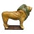 Vintage Majestic Italian Majolica Style Ceramic Lion Sculpture For Sale