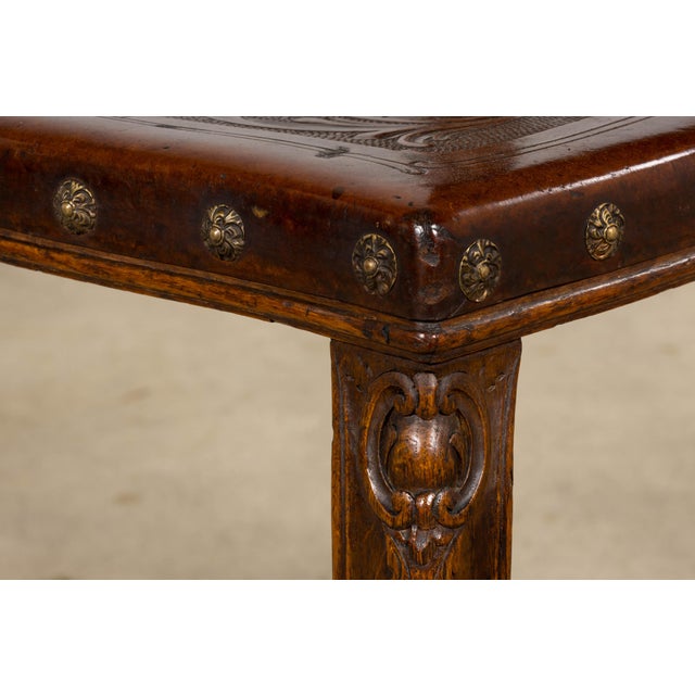 Set of 12 Late 19th Century French Renaissance Revival Carved Oak Dining Chairs For Sale - Image 10 of 18