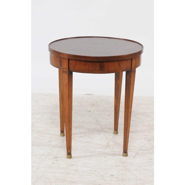 French French Louis XVI Style 1870s Round Game Table with Flip Top and Tapered Legs For Sale - Image 3 of 9