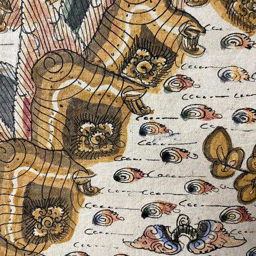 Large Vintage Indonesian Hand-Painted Wall Art, 1970s For Sale - Image 12 of 18