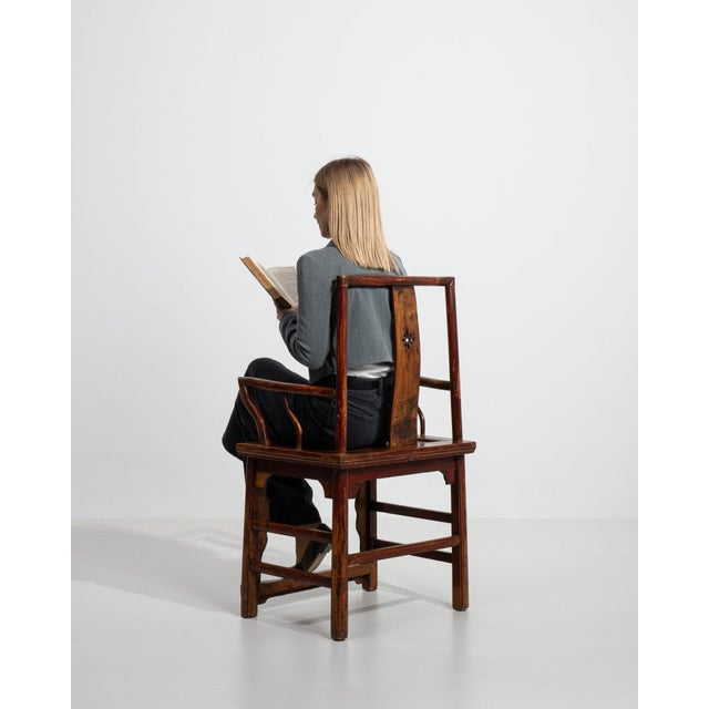 This dining chair makes its impression through dark mahogany, simple slat back. Originating in France during 19th Century,...