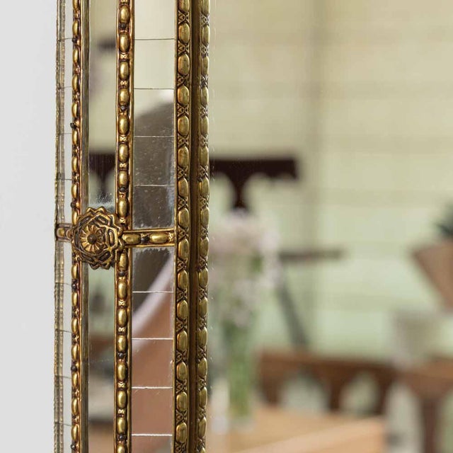 1960s French Brass Beaded Mirror For Sale - Image 9 of 14