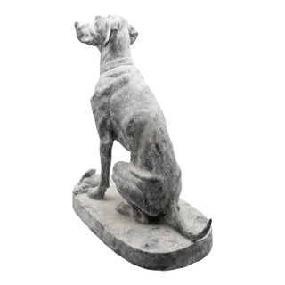 Vintage-Style Cast Iron Pointer Garden Sculpture Dog For Sale