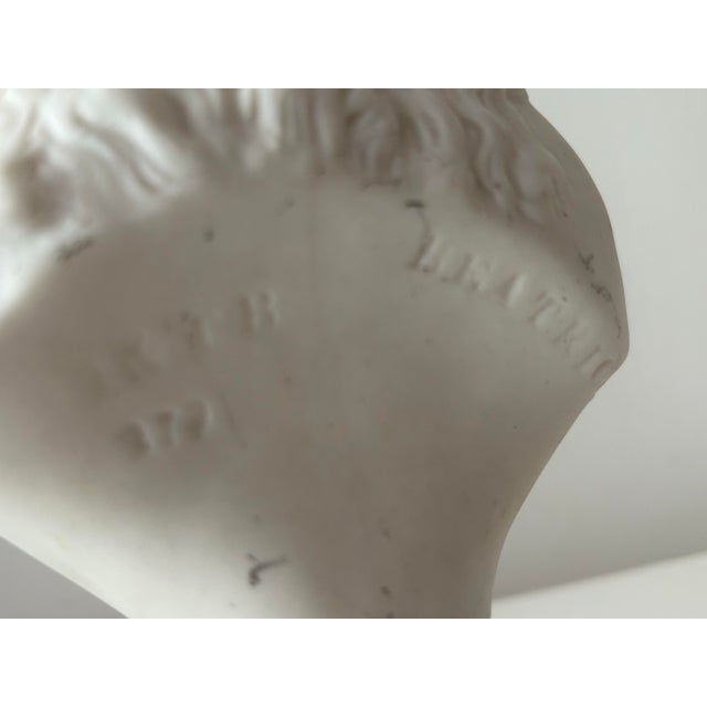 Ceramic Mid 19th Century Parian Porcelain Bust of Dante's Beatrice For Sale - Image 7 of 9