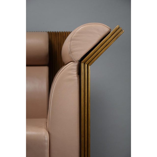 Postmodern Neo Eclectic Wood and Leather Lounge Chair from Busnelli, 1983 For Sale - Image 13 of 15