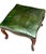 French Ottoman or Stool of Emerald Green Leather on Cabriole Legs For Sale - Image 4 of 15