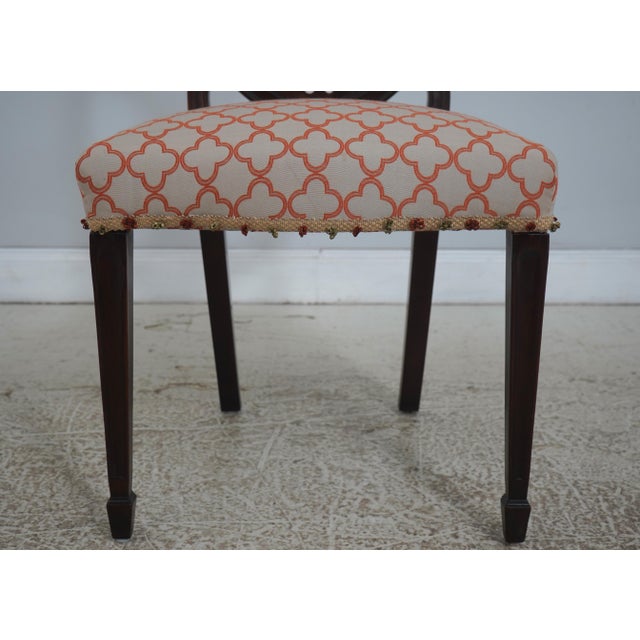 Set of 8 Stickley Federal Shield Back Mahogany Dining Room Chairs For Sale - Image 9 of 18