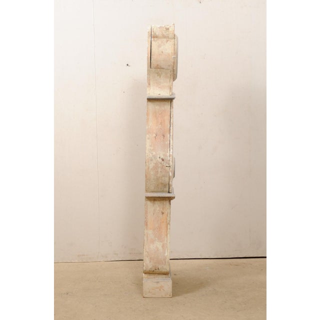 Wood 19th C. Swedish Floor Clock, Scraped Finish For Sale - Image 7 of 11