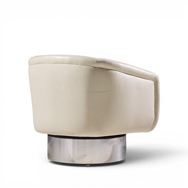 Metal Leon Rosen for Pace Mid Century Chrome Swivel Lounge Chair For Sale - Image 7 of 9