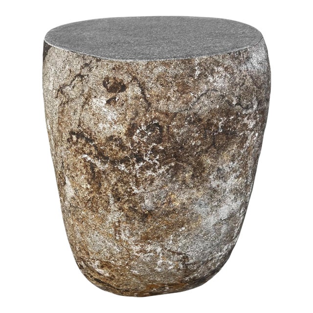 Outdoor Boulder Stool Side Table For Sale