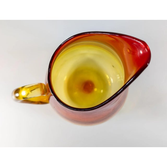 Mid-Century Amberina Art Glass Water Pitcher by Blenko For Sale - Image 9 of 10