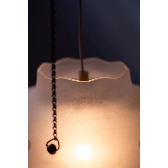 White Swedish Modern Pandant, Flygsfors, 1940's For Sale - Image 8 of 9