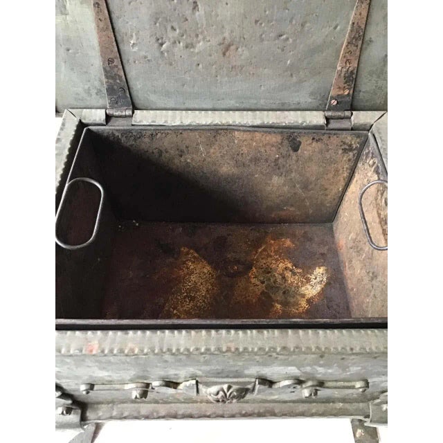 1900 - 1909 1900s Iron&Tin Coal Holder For Sale - Image 5 of 13