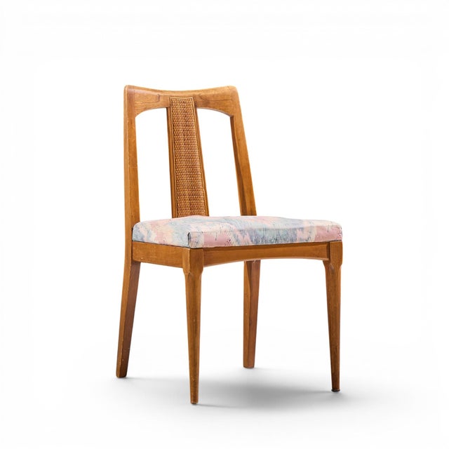 Ramseur Furniture Company Ramseur Mid Century Walnut and Cane Dining Chairs - Set of 6 For Sale - Image 4 of 17
